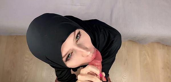  Muslim slut getting cum all over her face